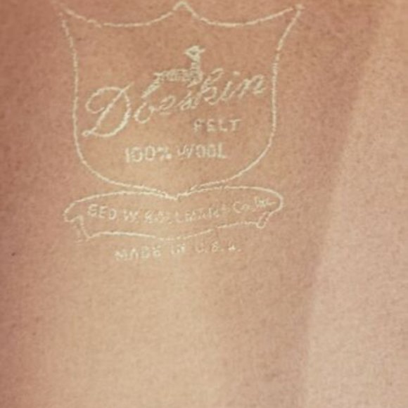 Classic Vintage Soft Blush Pink Doeskin 100% wool Hat Geo W Bullman Co Inc USA - Picture 3 of 6